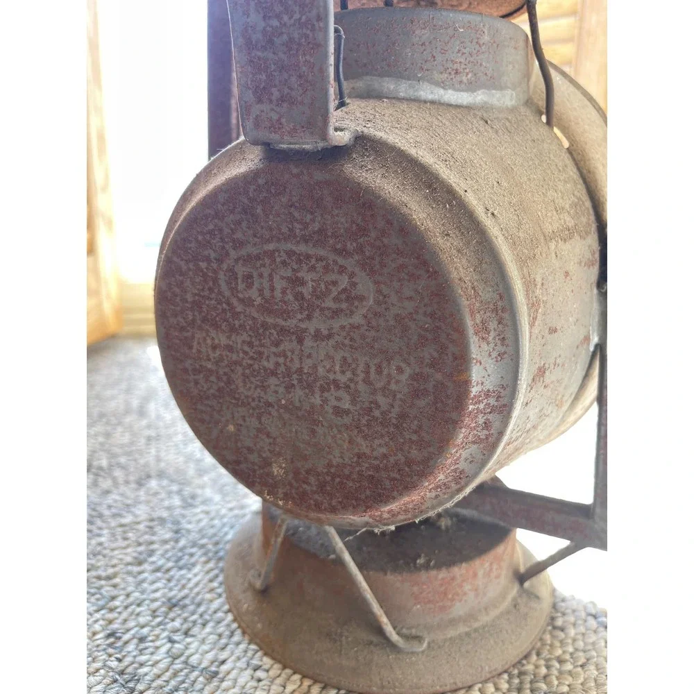 Antique 1900's Dietz Acme Track Walker Inspector Railroad Train Lamp Patina Rust